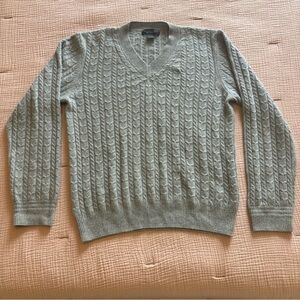 Bloomingdale’s Men’s 100% Cashmere Pullover Sweater Gray Size L